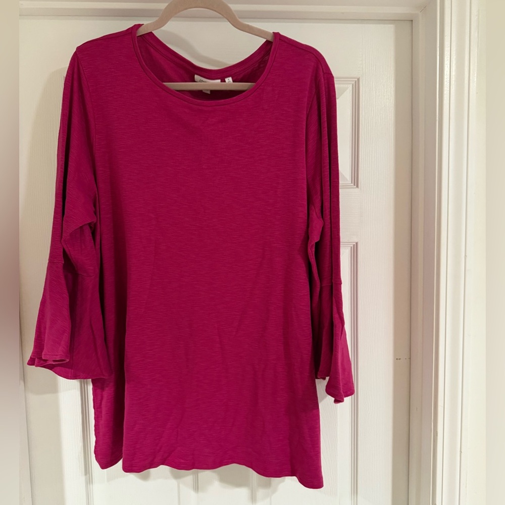 Chico’s cotton long sleeve- bell sleeves!